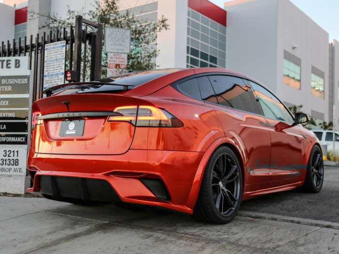 12. Unplugged Performance also does Model X customizations. This one got a rear decklid spoiler to make it more aerodynamic.