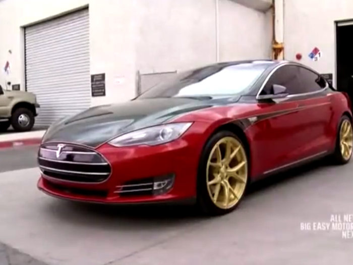 8. Dee Snider, the lead singer of heavy metal band Twisted Sister, had his Tesla customized on the History Channel