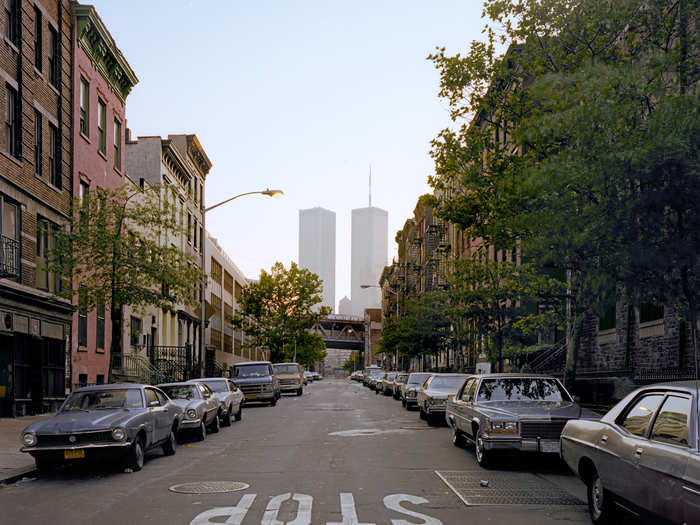 "There was no attempt at that time to focus on the WTC as a subject. But when I began looking through my slides, I found a very tight series of images ranging from distant views – the Twin Towers on the skyline —  to very close fragments inside the lobbies of Tower 2," Rose wrote in his book.