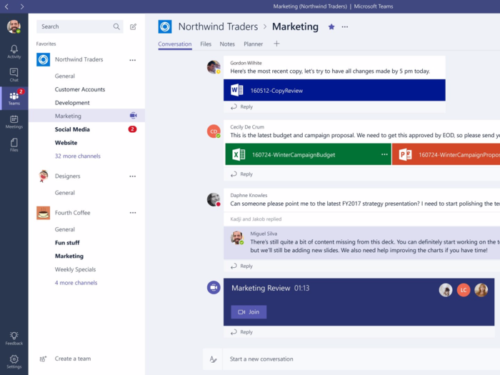 Microsoft recently announced a direct competitor to Slack called Teams. It was so inspired by Slack that on a quick glance it