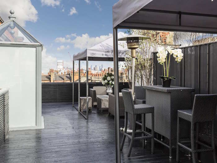 The fashion designer gained planning permission for the roof terrace but didn