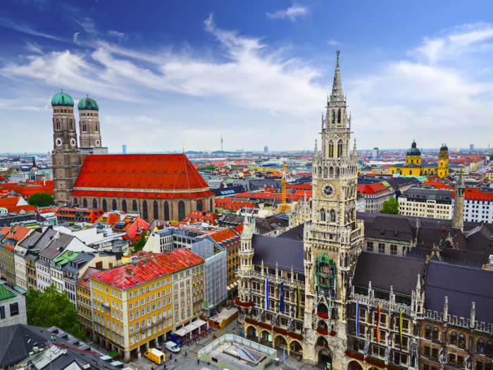 7. Munich, Germany —Famous for its annual beer festival, Munich scored highly across the board for quality of life as well as having a good work-life balance.