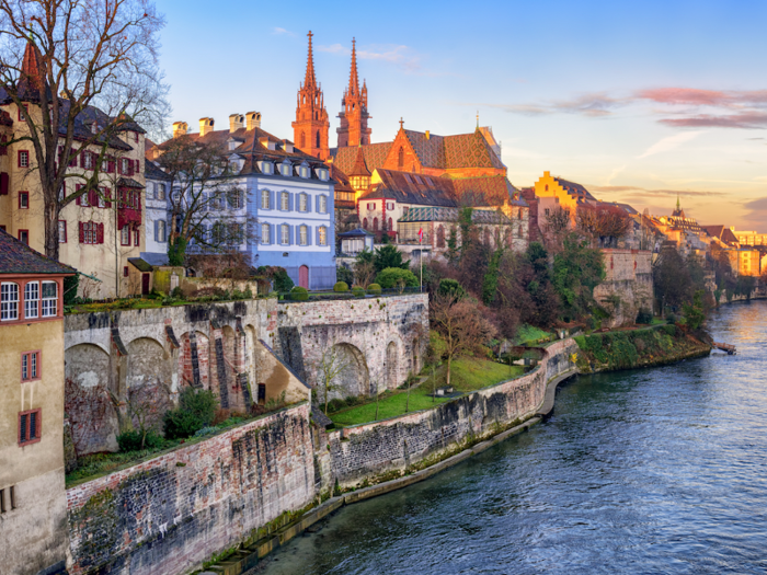 12. Basel, Switzerland —The city may be very small and quiet but it borders France and Germany, offering easy transport links for work. As a bonus, expats enjoy the breathtaking scenery and high quality of living.