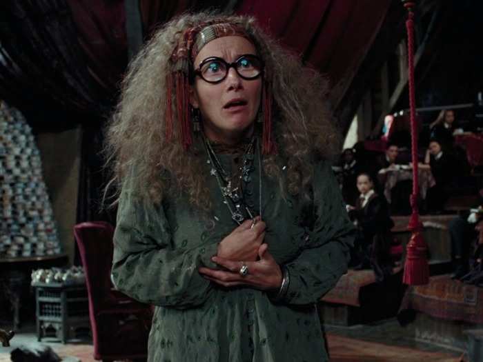 THEN: Emma Thompson looked into the future as Sybill Trelawney, Hogwarts
