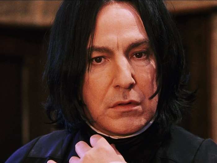 THEN: Alan Rickman played Severus Snape, the deeply tortured potions professor.