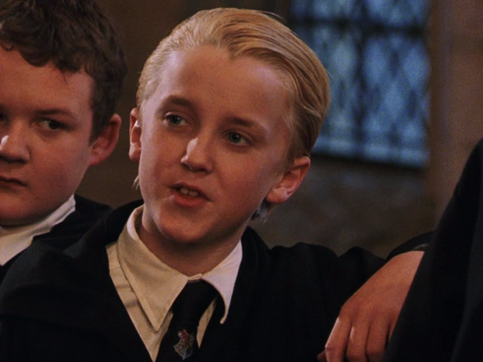 THEN: Tom Felton made plenty of trouble for Harry and his Gryffindor pals as Draco Malfoy.