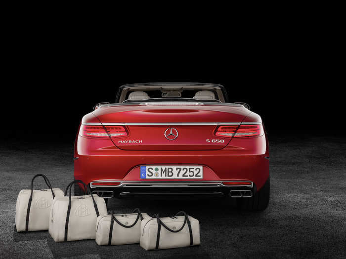 The S650 Cabriolet also comes standard with a matching travel luggage set made by Mercedes called "The Affinity." The bag color will match the car