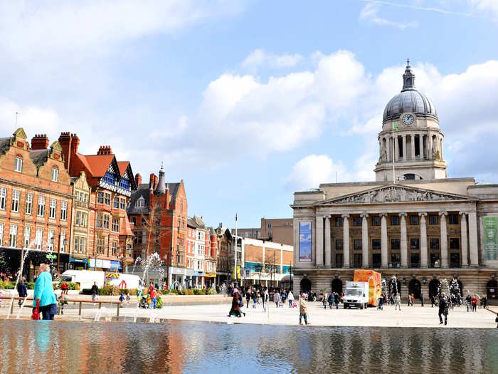 7. Nottingham, Nottinghamshire, England