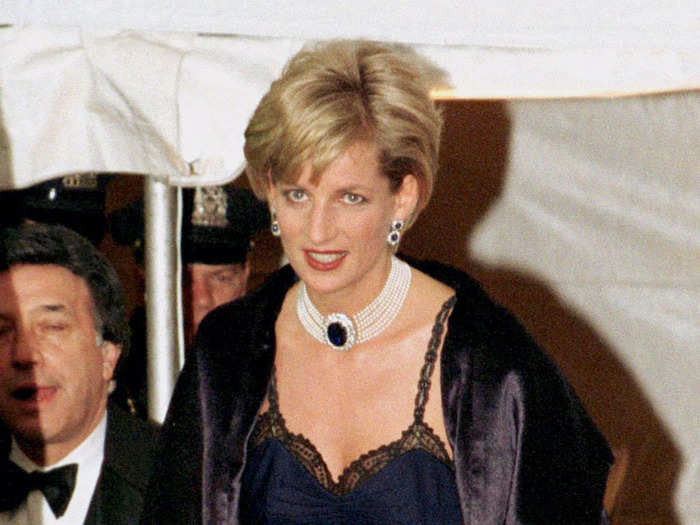 December 9, 1996: Princess Diana looked the part at the Metropolitan Museum of Art in New York City where she attended the Costume Institute gala with a tribute to Christian Dior.