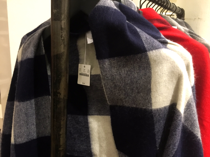 These over-sized scarves, for example, look like a cozy and fun take on a winter basic — but they also cost almost $70. For comparison, Zara