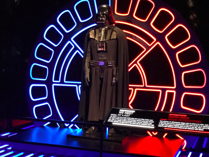 Darth Vader is the star attraction of the entire exhibition, and the final thing you see before the exit.