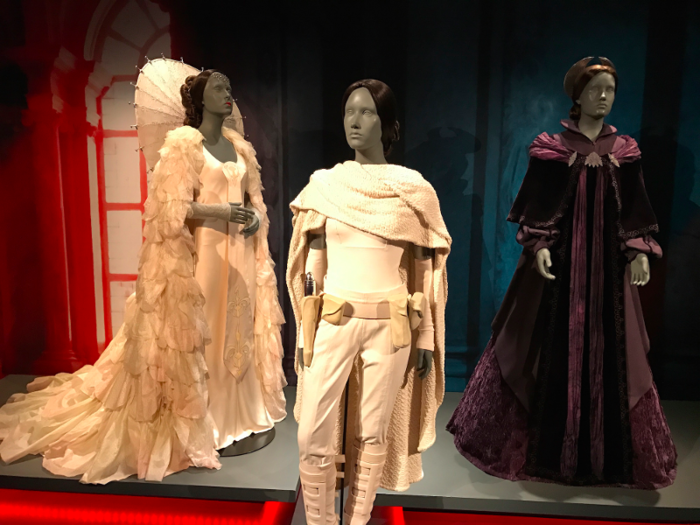 These three impressive Padmé Amidala costumes get their own display.