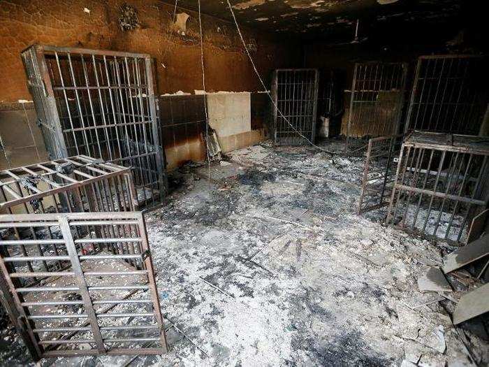 On June 27, burnt-out prison cells belonging to Islamic State militants are seen in Fallujah after government forces recaptured the Iraqi city from Islamic State militants.