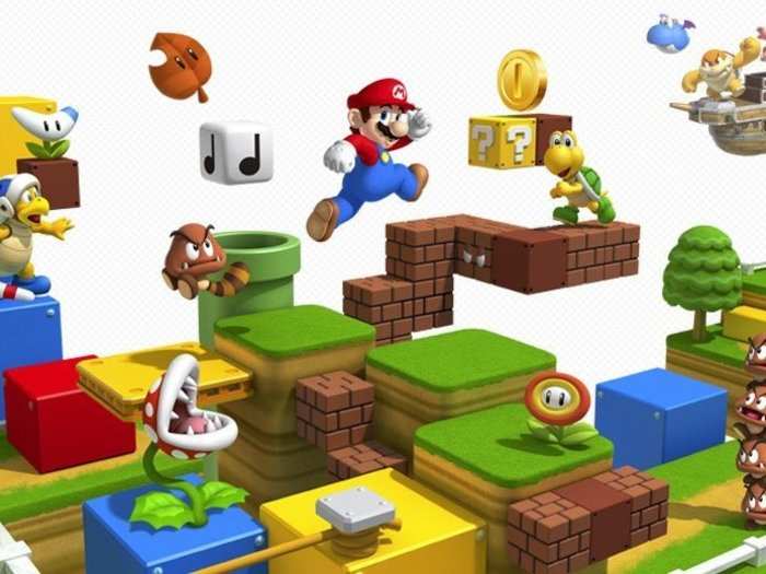 ...to the more three-dimensional "Super Mario 3D Land..."