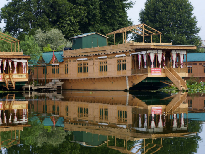 Royal Boat overlooking lake Srinagar, J&K