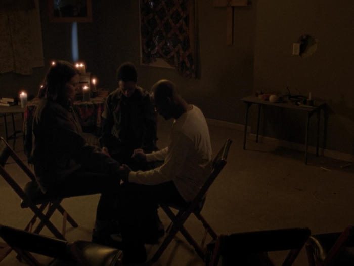 One of the last times we saw Maggie sitting with Sasha in prayer was in the season five finale with Father Gabriel after Sasha nearly killed him.