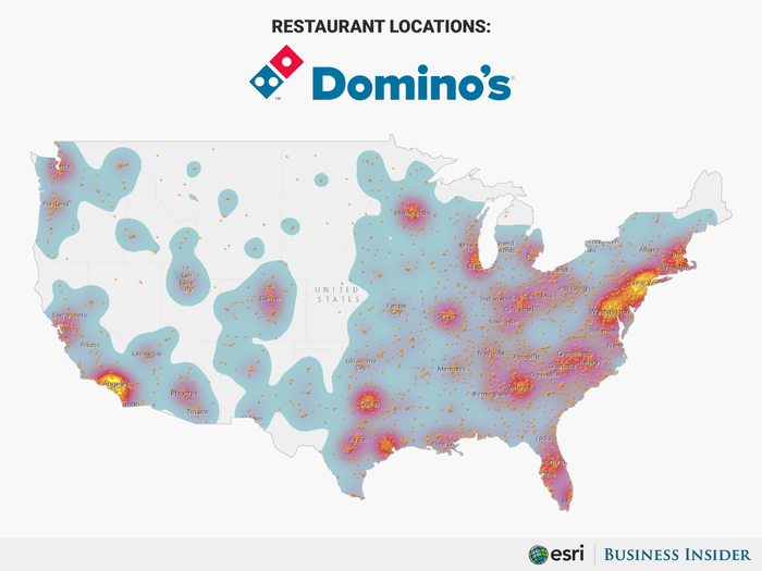 #8 Dominos has 5,480 stores in the US.