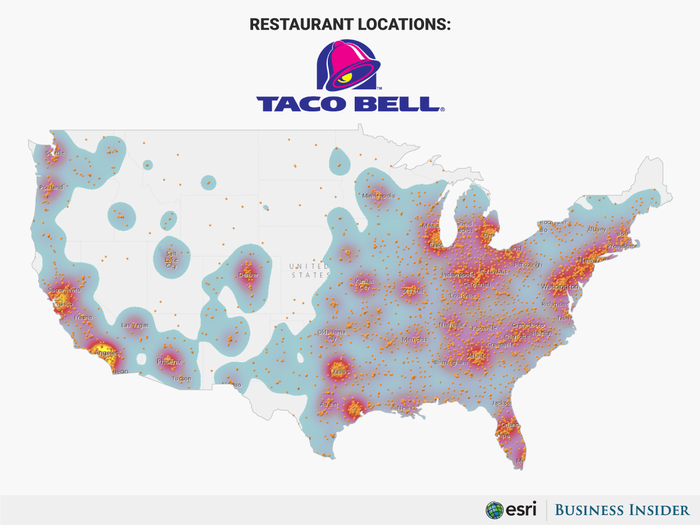 #7 Taco Bell has 6,254 stores in the US.