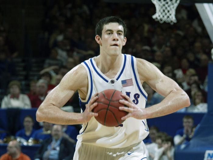 Nick Collison was picked No. 12 overall by the Seattle Sonics.