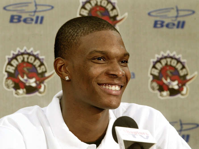 Chris Bosh was picked No. 4 overall by the Toronto Raptors.