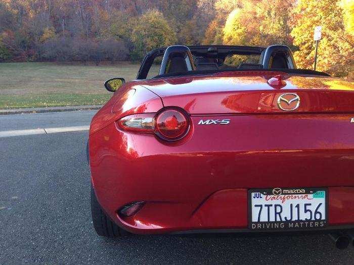 The round tail lights remain at the rear, but the back of the car is newly svelte.