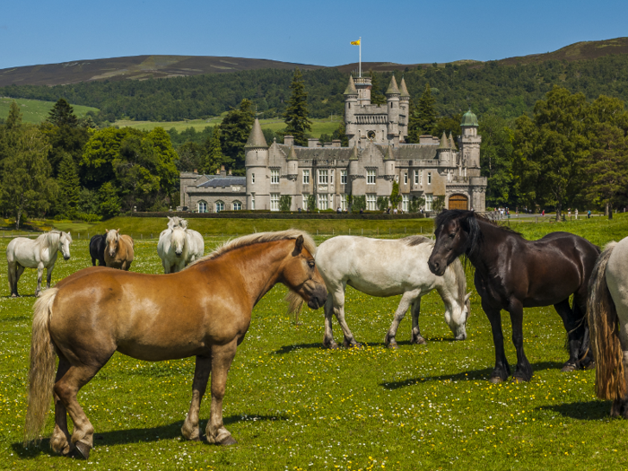 Private: Balmoral Castle – Aberdeenshire, Scotland. 50 full-time staff are employed at the fully-functioning estate that houses ponies, deer and Highland cattle.