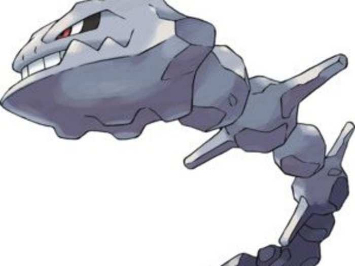 Onix evolves into Steelix.