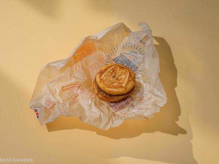 The humble Sausage McGriddle works best, as there