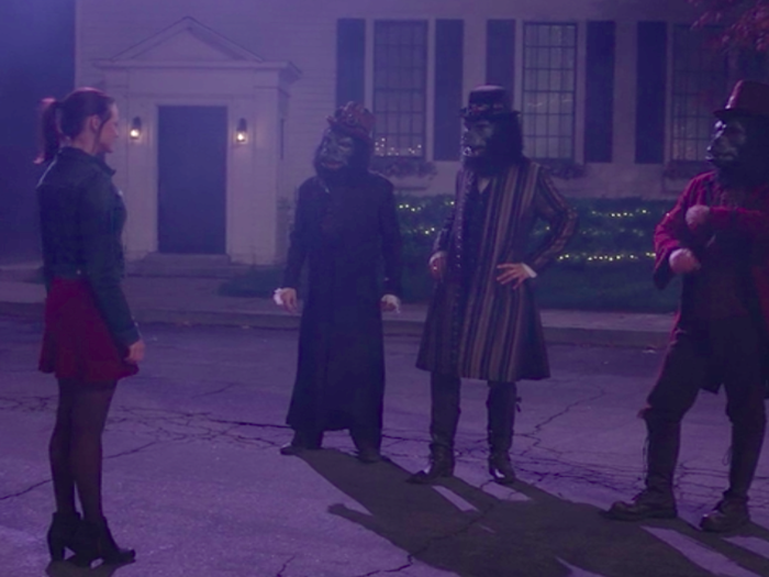 Logan and his friends show up to Stars Hollow wearing gorilla masks.