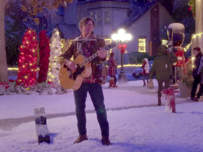 The Town Troubadour chases a competing singer through Stars Hollow.