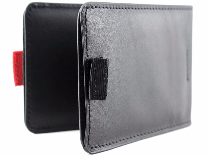 A slim wallet that safely guards cash and cards.