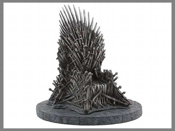 A miniature replica of the Iron Throne