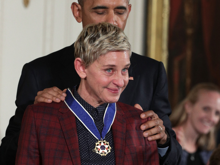 She was also awarded the Presidential Medal of Freedom — and broke into tears during the ceremony.