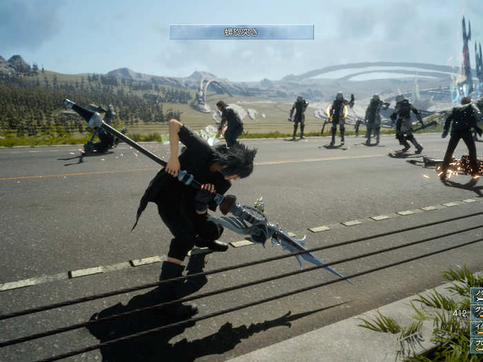 You can scuffle with enemy soldiers on the highway, if that