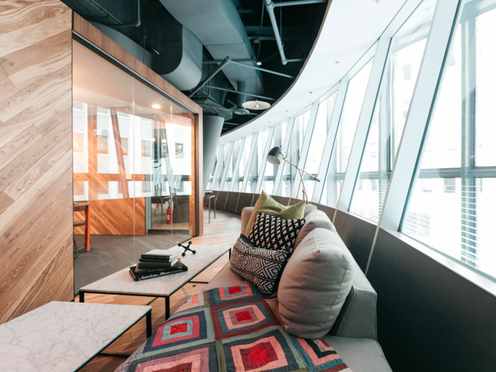 The space also has private rooms, which serve as conference rooms for employees working out of WeWorks. There are also rooms that can serve as private office space.