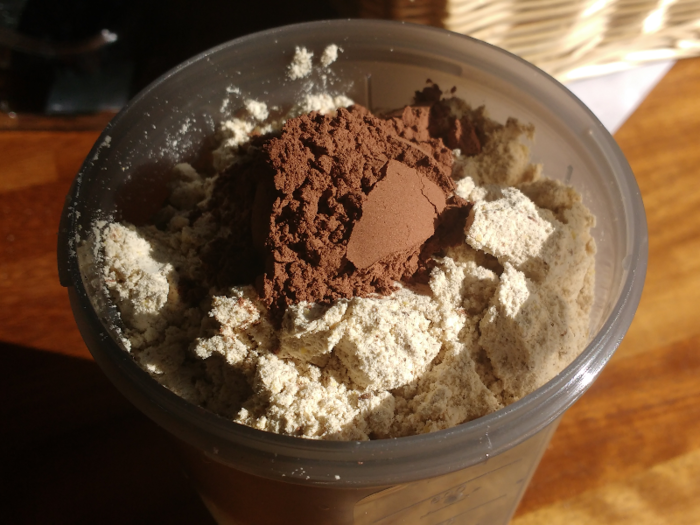 From early on, I chose to exclusively drink the chocolate-flavoured Huel. It was the only one without the flour-y taste, and was reminiscent of chocolate Wheetos (a breakfast cereal). 8-year-old me would