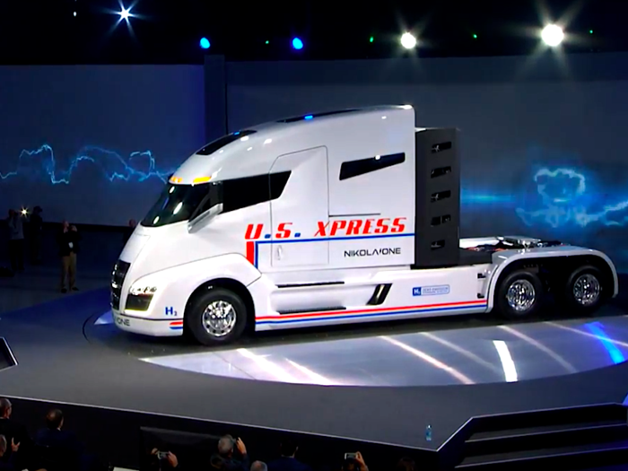 Nikola CEO Trevor Milton said at the event the truck will be equipped with cameras to provide panoramic views.