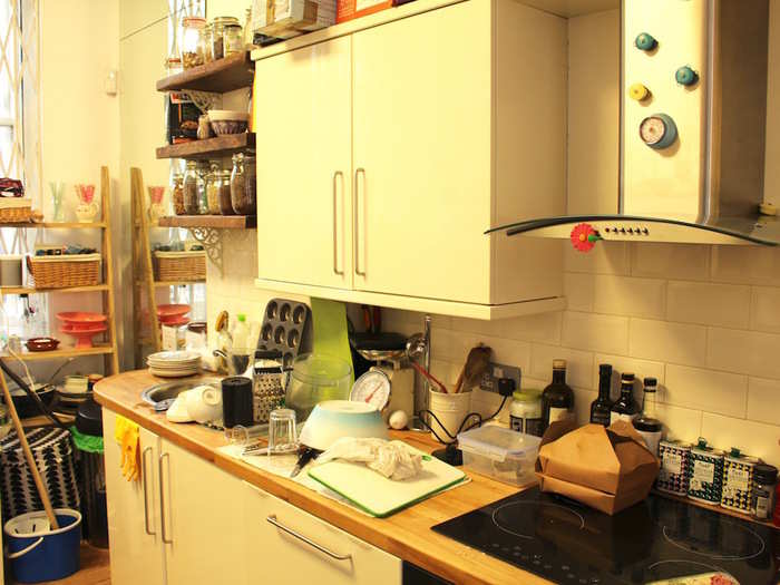 The kitchen is well used. "We have to have a space where you can have a kitchen for recipe tasting, good light to take pictures, and of course desk space," Matt said.