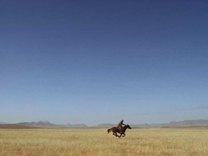 Texas, 1974: "If there is an image of mine that captures the wide-open West that has so enraptured me," Allard wrote in the October 2010 Geographic, "it is this one of a West Texas cowboy at full gallop."