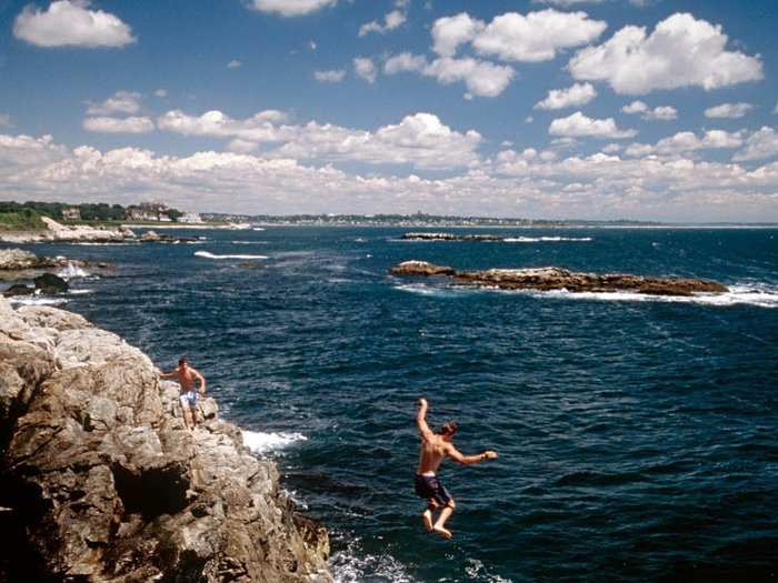 Rhode Island, 1995: Divers find another use for Newport, Rhode Island