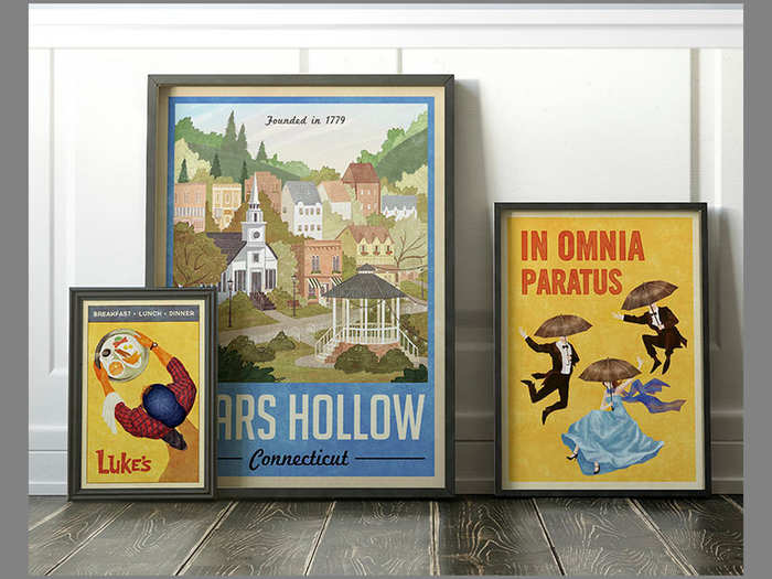 Stars Hollow Vintage Travel Poster