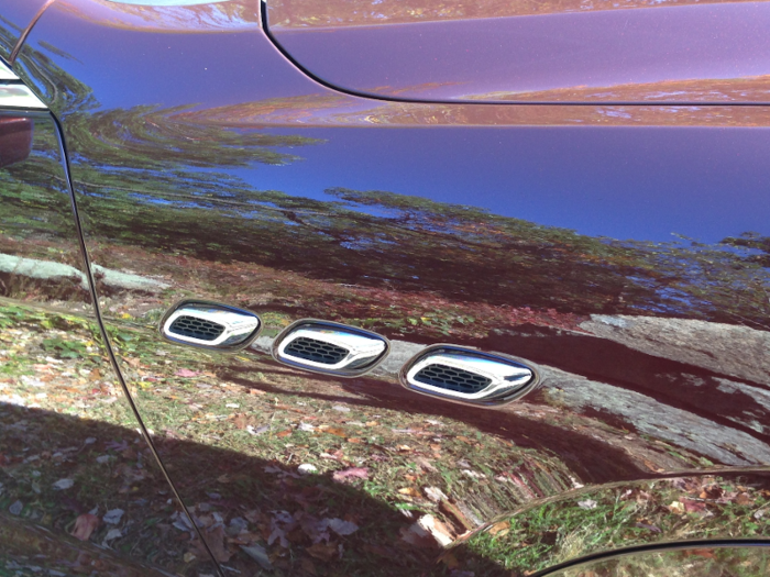 All Maseratis get these ventilation ports on the fender: three per side.