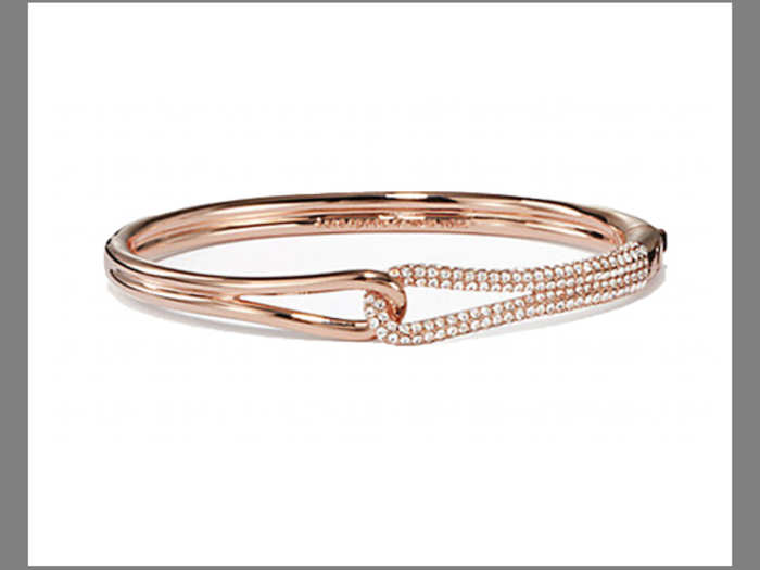 Rose gold loop bangle