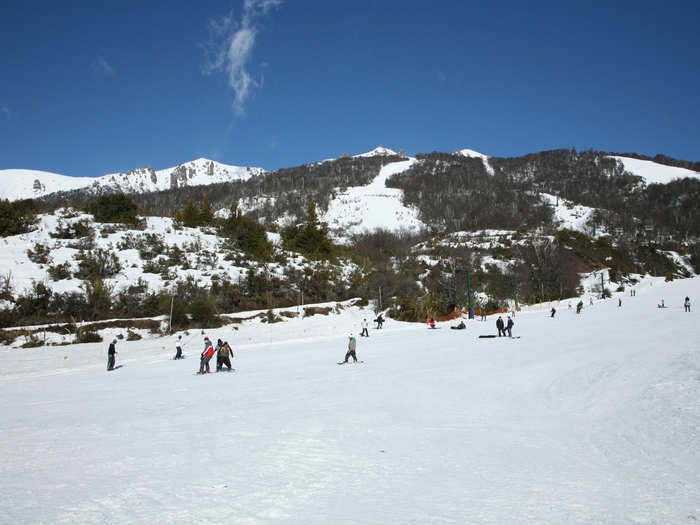 Cerro Catedral in San Carlos de Bariloche, Argentina, is one of the most challenging ski areas in South America, with a vertical drop of 3,773 feet and plenty of steep terrain.