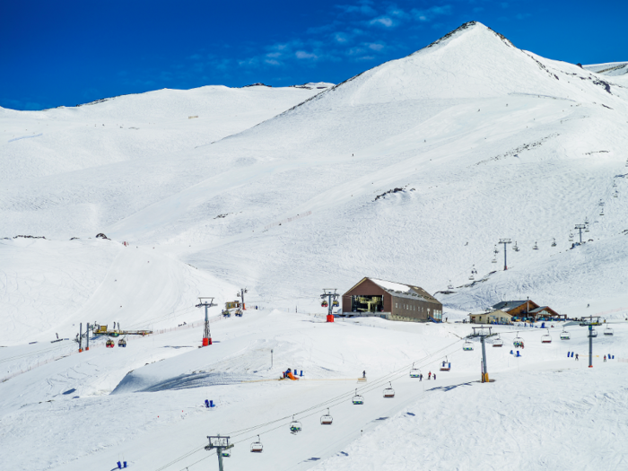 Conquer the Andes Mountains at Valle Nevado, a ski resort just outside Santiago, Chile. After a day of skiing, don