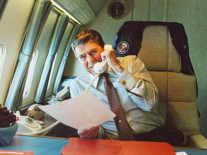 The President that clocked the most miles on board SAM 27000 was Ronald Reagan.