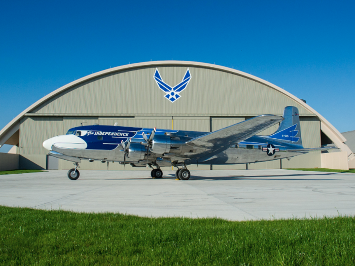 On July 4, 1947, Truman replaced the Sacred Cow with a new aircraft — a Douglas VC-118. The new plane was christened "Independence" after the 33rd President