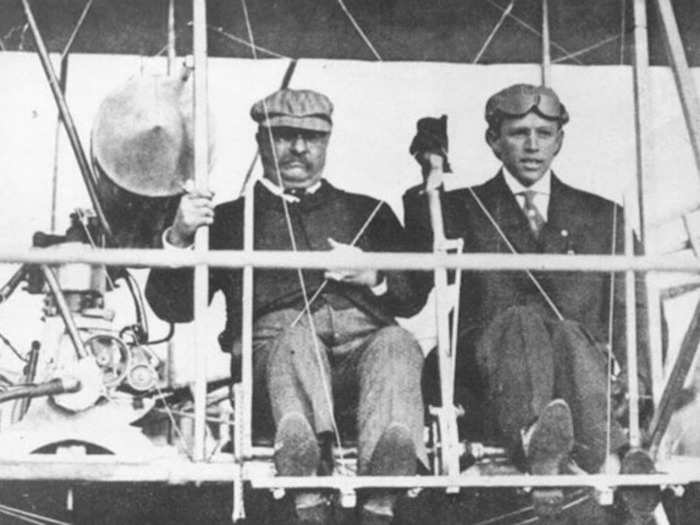 It all started with Theodore Roosevelt — a true American pioneer. Which is why our 26th President is also the first to fly in an airplane. More than a year after leaving office, he flew in a Wright Flyer on October 10, 1910.