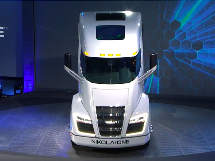 11. It may not be a car, but startup Nikola Motor Company revealed the hydrogen truck it plans to sell in 2020.