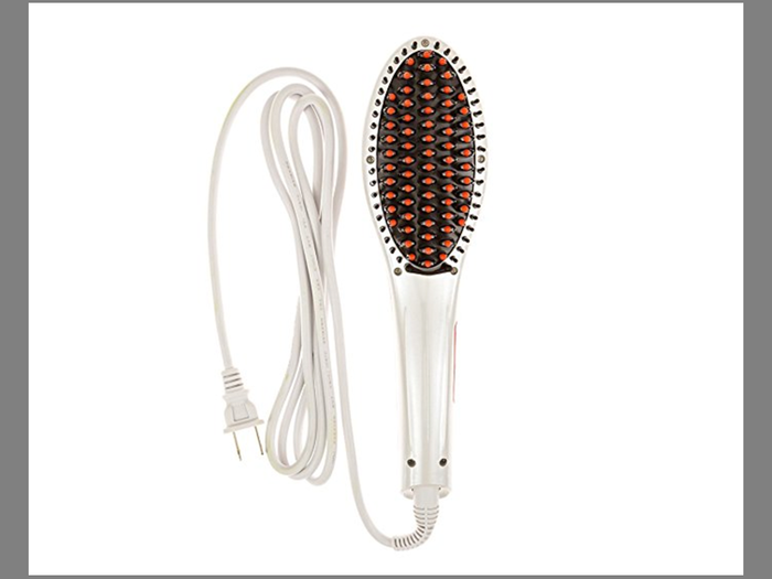 Hair straightening brush